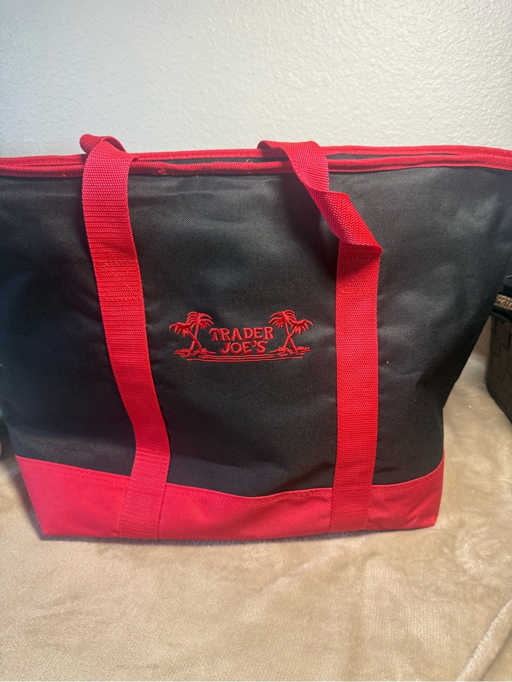 Trader Joe's reusable insulated cooler tote bag